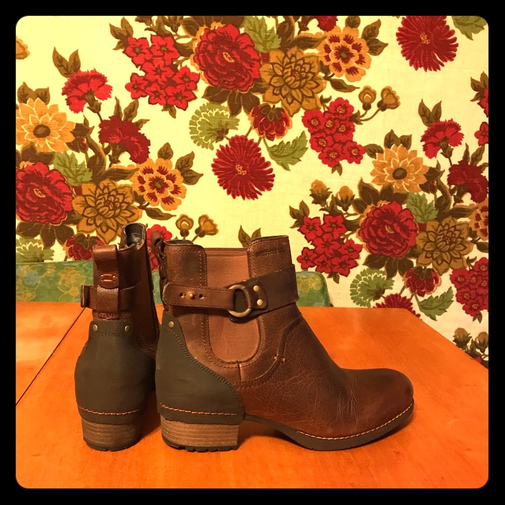 New Merrell Shiloh Leather Boot Raw&Rugged Oak 9.5